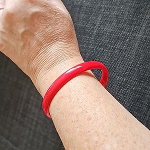 Vintage Red Plastic Bracelet Box B